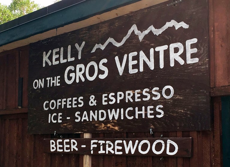 Kelly on the Gros Ventre Sign
