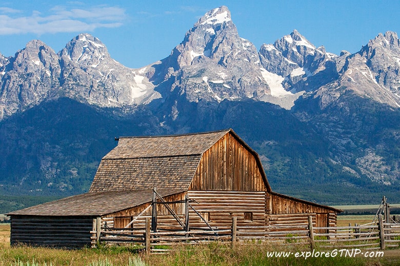 John Moulton Barn with Tetons in background