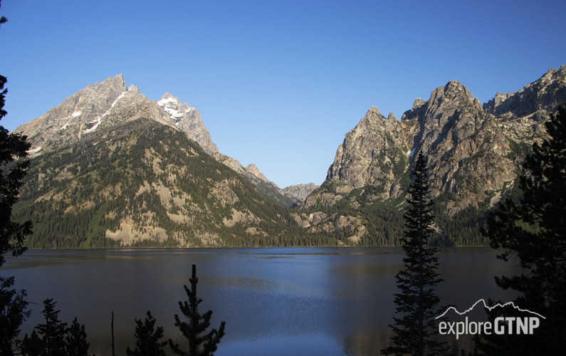 Grand Teton Jenny Lake Overview looking at Cascade Canyon