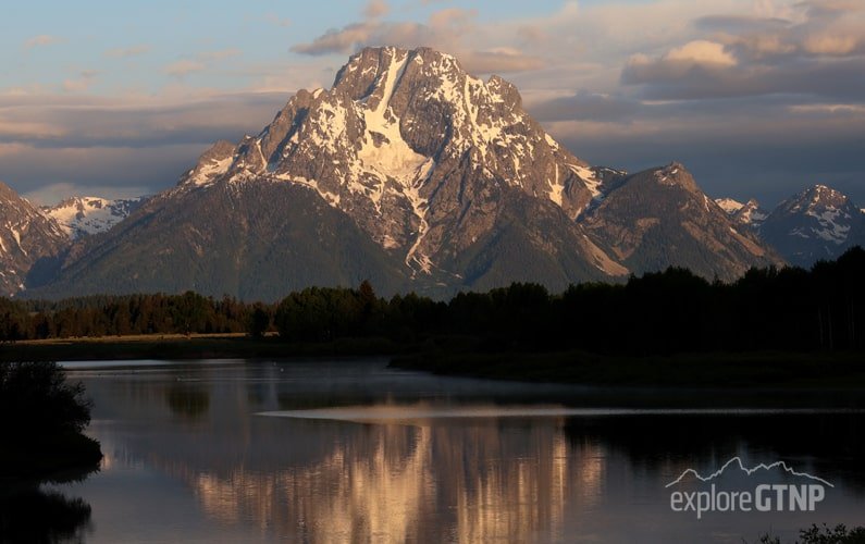 Grand Teton Mt. Moran seen from Oxbow Bend