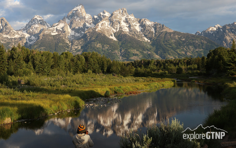 Grand Teton Schwabacher Landing Reflection of Tetons in Water