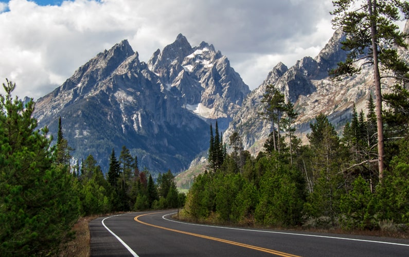 Grand Teton Road to the Cathedral Group
