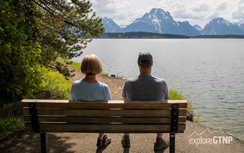 Grand Teton National Park Jackson Lake Dam Bench