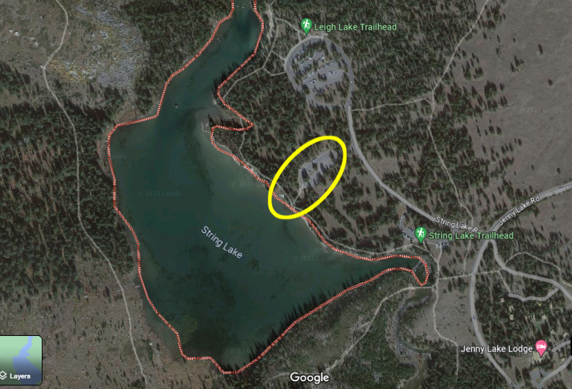 Grand Teton National Park String Lake Kayak Launch Map