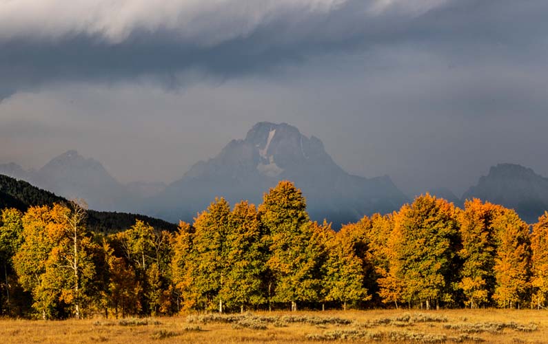 Storm clouds blowing in over Mt. Moran at Grand Teton National Park -- photo credit: ForTheRock -- taken 9/23/2018
