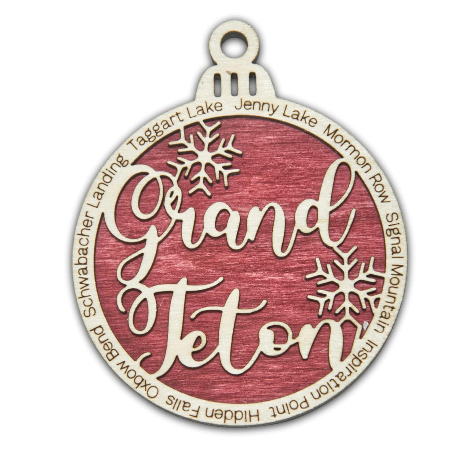 Christmas Ornament - flat, with mountain design