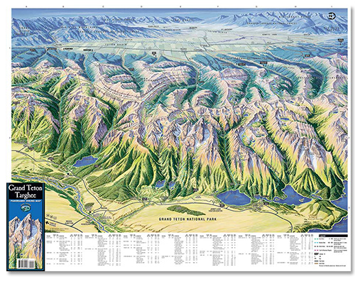 Visual Hiking Map of Grand Teton by Trailtracks.com